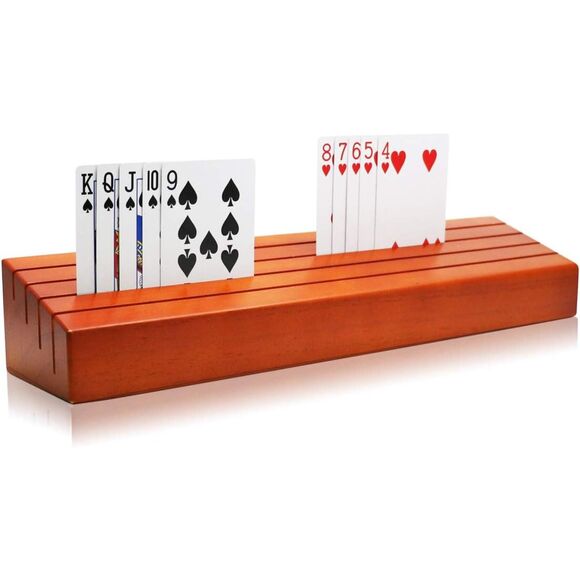 Exqline Wooden Playing Card Holder Organizer NWOB - Picture 5 of 6